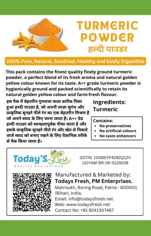 todays fresh turmeric powder raper