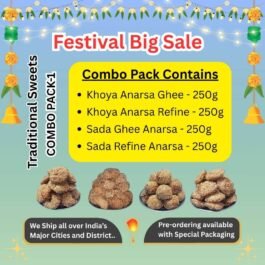 Today’s Fresh Diwali Special Traditional Sweets Combo Pack 1 |Special Anarsa Combo – Big Festival Sale