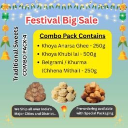 Today’s Fresh Diwali Special Traditional Sweets Combo Pack 4 | Anarsa, khubi lai and Belgrami Combo – Big Festival Sale