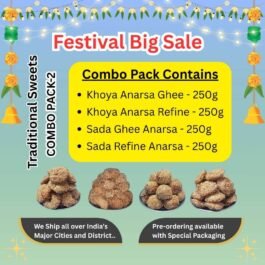Today’s Fresh Chhath Puja Special Traditional Sweets Combo Pack – 2 | Grand Anarsa Combo – Big Festival Sale