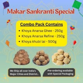 Today’s Fresh Makar Sankranti Special Traditional Sweets Combo Pack | Anarsa and Khoya khubi Lai – Makar Sankranti Sale
