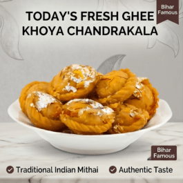 Today’s Fresh Khoya Chandrakala Gujiya Sweets | Chandrakala Mithai | Suryakala Sweet | Traditional Indian Delicacy