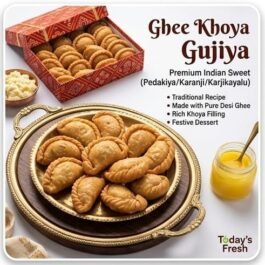Today’s Fresh (Ghee) Khoya Gujiya / Pedakiya Sweets | Khowa Karanji | Karjikayalu | Holi Special Gujia Sweets