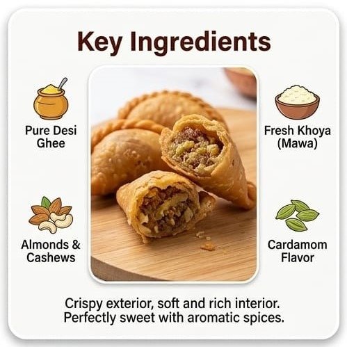 Today's-Fresh-Khoya-Gujiya-Ghee-3