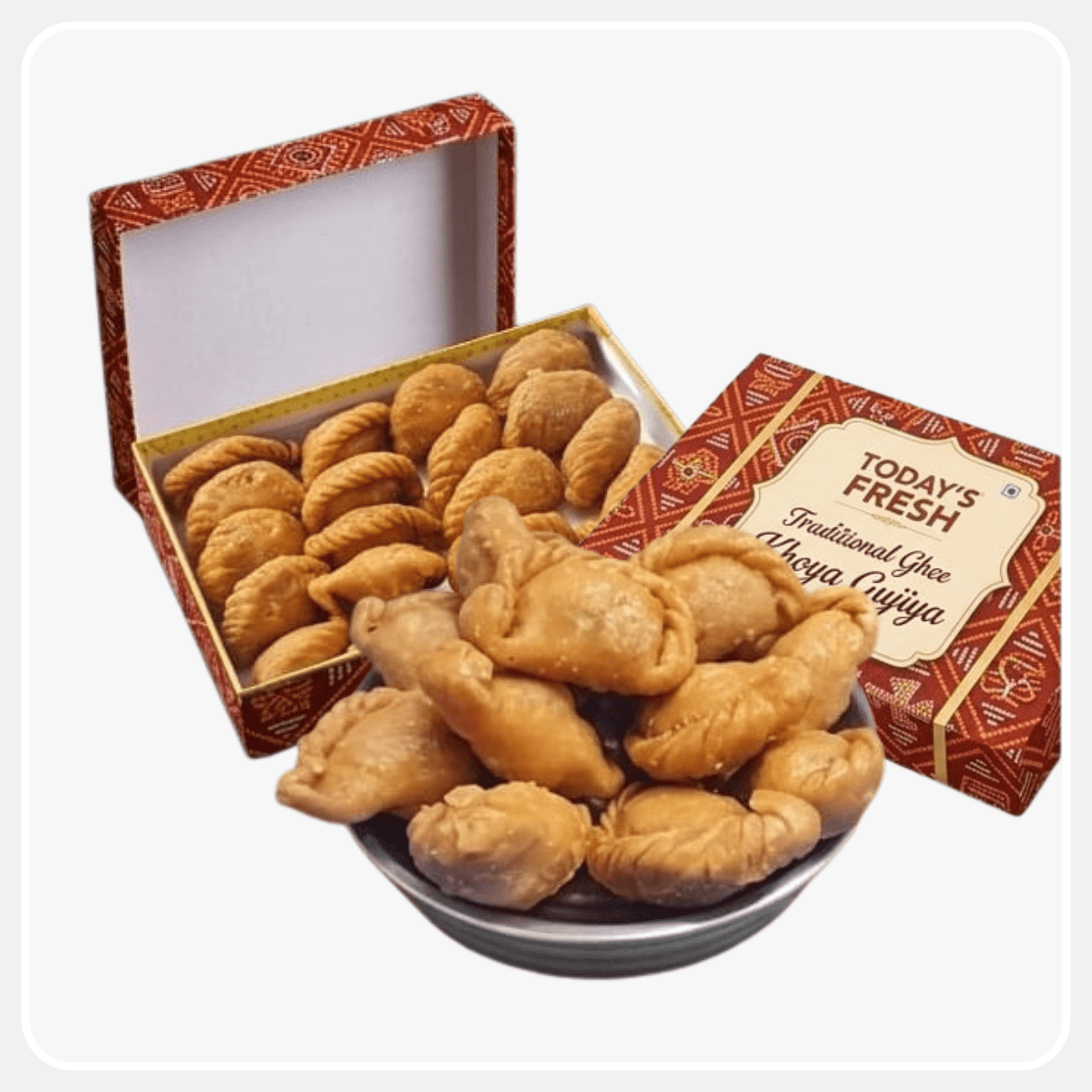 Today's-Fresh-Khoya-Gujiya-Ghee