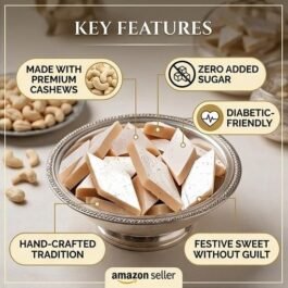 Today’s Fresh Sugar Free Kaju Barfi (Kaju Katli) | Diabetic Friendly Premium Cashew Katli | Healthy Festive Sweet