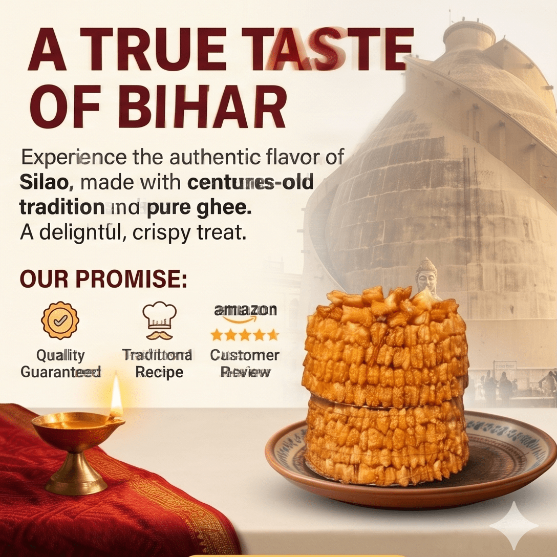 todays fresh Ghee Silao Khaja Sweet 1111