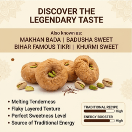 Today’s Fresh (Refine) Balushahi | Traditional Indian Sweets Makhan Bada | Badusha | Bihar Famous Tikri-Khurmi