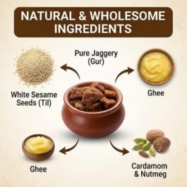 Today’s Fresh Til (Sesame) Laddu – Pure Jaggery Sweet | White Sesame Sheeds Jaggery Laddu | Winter Special Energy Snack