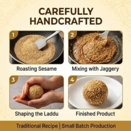 Today’s Fresh Til (Sesame) Laddu – Pure Jaggery Sweet | White Sesame Sheeds Jaggery Laddu | Winter Special Energy Snack