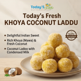 Today’s Fresh Khoya Coconut Ladoo (Nariyal Laddu) | Kobbari Undalu | Coconut Laddu With Condensed Milk (Khowa)