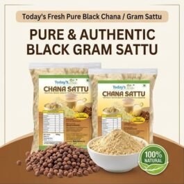 Today’s Fresh Authentic Black Gram Sattu | 100% Natural and Gluten Free Bihari Superfood Rosted Chana Sattu with Fibers