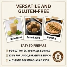 Today’s Fresh Authentic Black Gram Sattu | 100% Natural and Gluten Free Bihari Superfood Rosted Chana Sattu with Fibers
