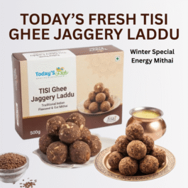 Today’s Fresh Tisi Ghee Jaggery Laddu | Healthy Traditional Indian Flaxseed Gur Mithai | Winter Special Energy Laddu