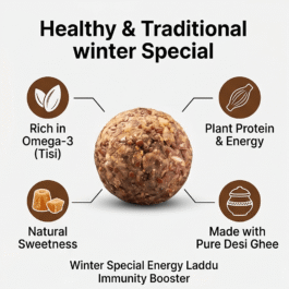 Today’s Fresh Tisi Ghee Jaggery Laddu | Healthy Traditional Indian Flaxseed Gur Mithai | Winter Special Energy Laddu