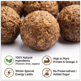 Today’s Fresh Tisi Ghee Jaggery Laddu | Healthy Traditional Indian Flaxseed Gur Mithai | Winter Special Energy Laddu