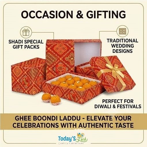 Today's Fresh (Ghee) Boondi Laddu Maheen Dana | Authentic Premium Quality Boondi Laddoo | Shadi Special Manner Laddoos - Image 7