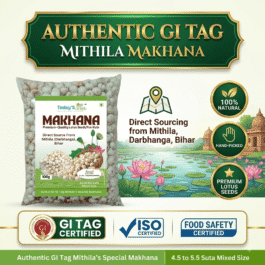 Today’s Fresh Authentic Mithila Makhana (200g) – Premium Hand-Picked Popped Lotus Seeds / Fox Nuts | 4.5 to 5.5 Suta Mixed Grade | 100% Natural, Gluten-Free Healthy Snack From Darbhanga, Bihar