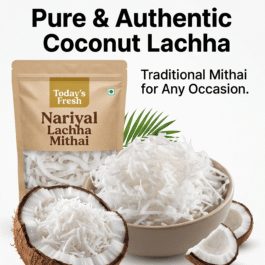 Today’s Fresh Pure & Authentic Coconut Lachha Mithai | Nariyal Lachha Mithai | Traditional Indian Sweet | Made with Fresh Coconut