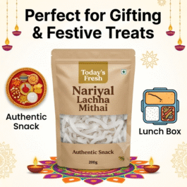 Today’s Fresh Pure & Authentic Coconut Lachha Mithai | Nariyal Lachha Mithai | Traditional Indian Sweet | Made with Fresh Coconut